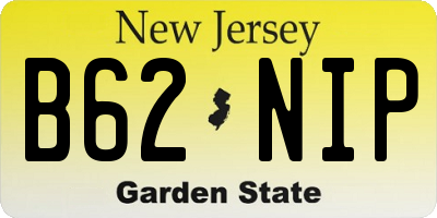NJ license plate B62NIP