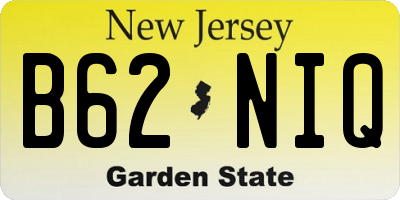 NJ license plate B62NIQ