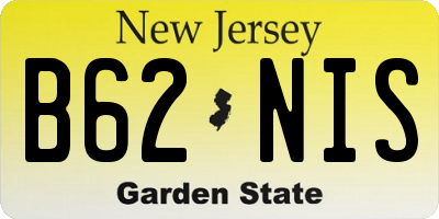 NJ license plate B62NIS