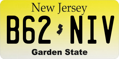 NJ license plate B62NIV