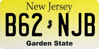 NJ license plate B62NJB