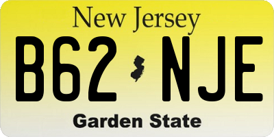 NJ license plate B62NJE