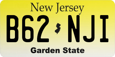 NJ license plate B62NJI