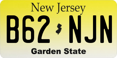 NJ license plate B62NJN