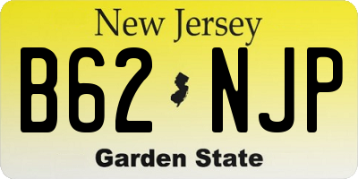 NJ license plate B62NJP