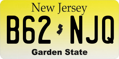 NJ license plate B62NJQ