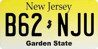 NJ license plate B62NJU
