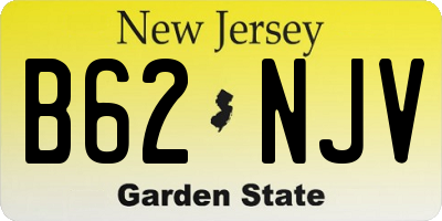 NJ license plate B62NJV
