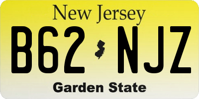 NJ license plate B62NJZ