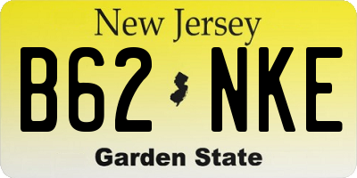 NJ license plate B62NKE