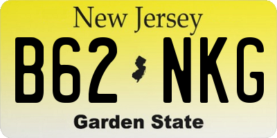 NJ license plate B62NKG