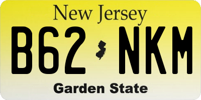 NJ license plate B62NKM