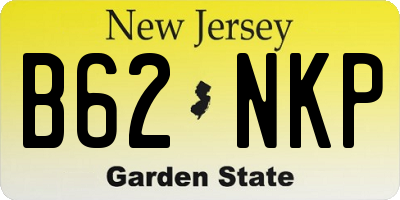 NJ license plate B62NKP