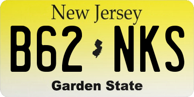 NJ license plate B62NKS