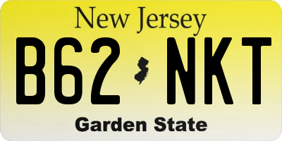 NJ license plate B62NKT