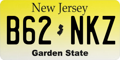 NJ license plate B62NKZ
