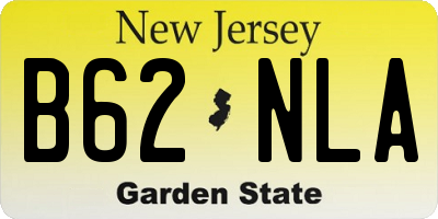 NJ license plate B62NLA