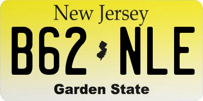 NJ license plate B62NLE