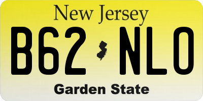 NJ license plate B62NLO