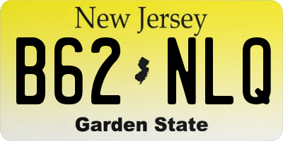 NJ license plate B62NLQ