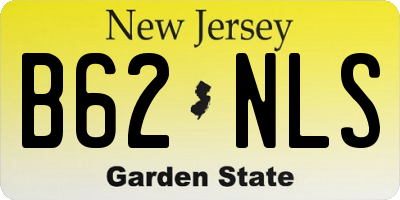 NJ license plate B62NLS