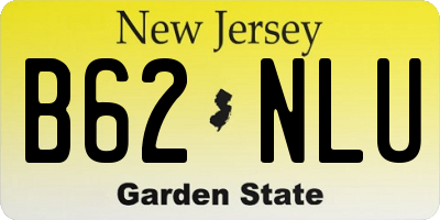 NJ license plate B62NLU