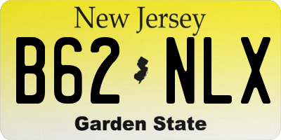 NJ license plate B62NLX