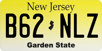 NJ license plate B62NLZ