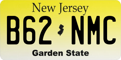 NJ license plate B62NMC