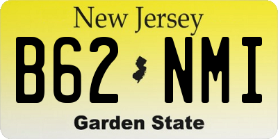 NJ license plate B62NMI