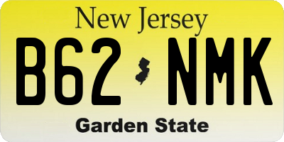 NJ license plate B62NMK