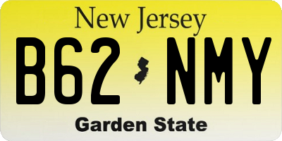 NJ license plate B62NMY