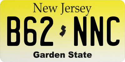 NJ license plate B62NNC
