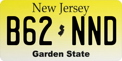 NJ license plate B62NND