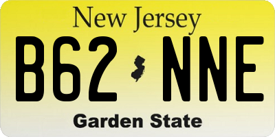 NJ license plate B62NNE