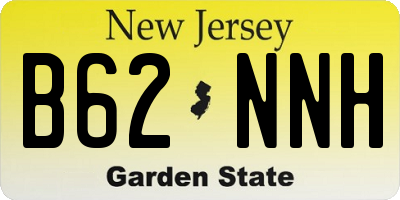 NJ license plate B62NNH