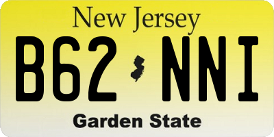 NJ license plate B62NNI