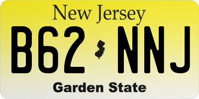 NJ license plate B62NNJ