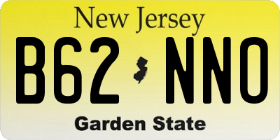 NJ license plate B62NNO