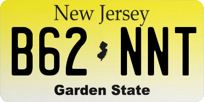 NJ license plate B62NNT