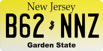 NJ license plate B62NNZ