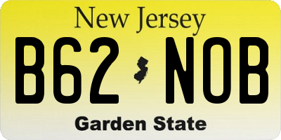 NJ license plate B62NOB