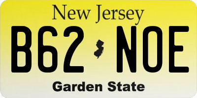 NJ license plate B62NOE