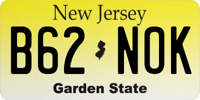 NJ license plate B62NOK