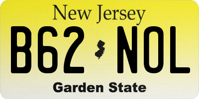 NJ license plate B62NOL