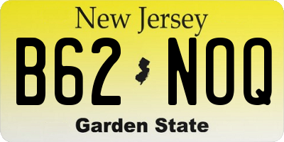 NJ license plate B62NOQ