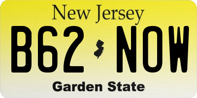 NJ license plate B62NOW