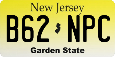 NJ license plate B62NPC