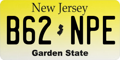 NJ license plate B62NPE