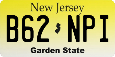NJ license plate B62NPI